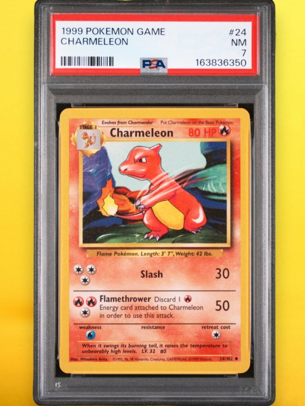 1999 Charmeleon PSA 7 Pokemon Game Card #24